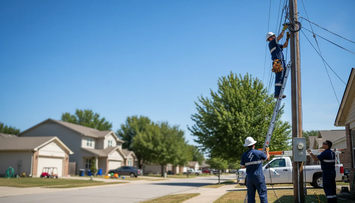 Residential electrician providing installation services in Breesport, NY
